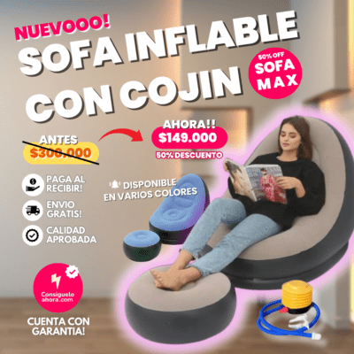 sofa inflable con cojin de consigueloahora.com