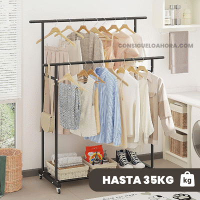 Perchero Doble Organizador De Ropa, bolsos y Zapatos
