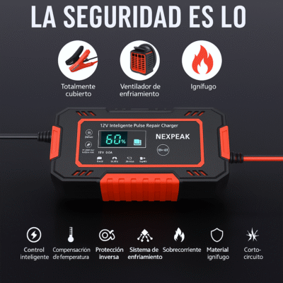 🚗 Cargador de batería profesional para todo vehiculo