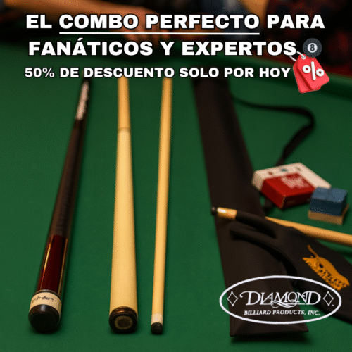 🎱 COMBO TACO DE BILLAR DESARMABLE + ACCESORIOS